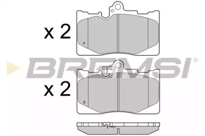 Комплект тормозных колодок BREMSI BP3418