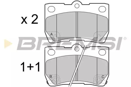 Комплект тормозных колодок BREMSI BP3420