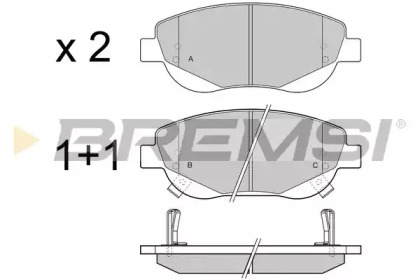 Комплект тормозных колодок BREMSI BP3421