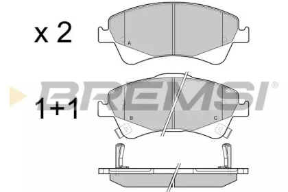 Комплект тормозных колодок BREMSI BP3422