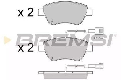 Комплект тормозных колодок BREMSI BP3425