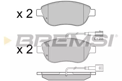 Комплект тормозных колодок BREMSI BP3426