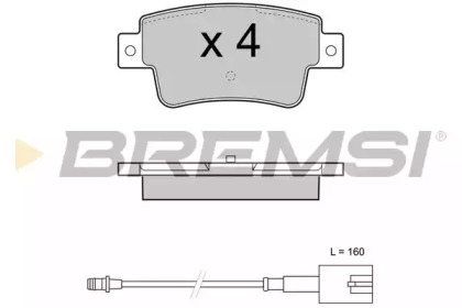 Комплект тормозных колодок BREMSI BP3427