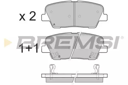 Комплект тормозных колодок BREMSI BP3435