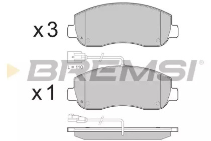 Комплект тормозных колодок BREMSI BP3439