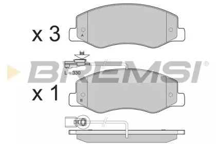 Комплект тормозных колодок BREMSI BP3440