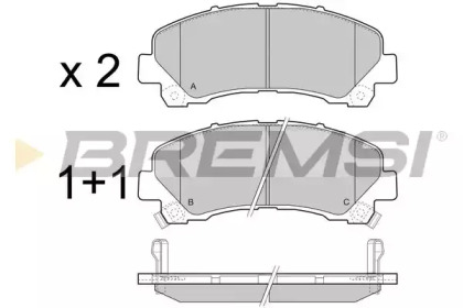 Комплект тормозных колодок BREMSI BP3442