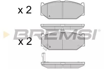 Комплект тормозных колодок BREMSI BP3455