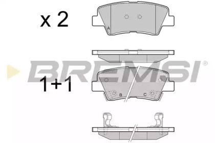 Комплект тормозных колодок BREMSI BP3456