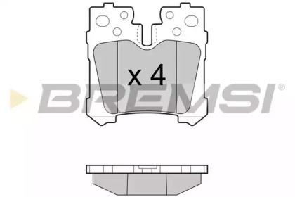 Комплект тормозных колодок BREMSI BP3463