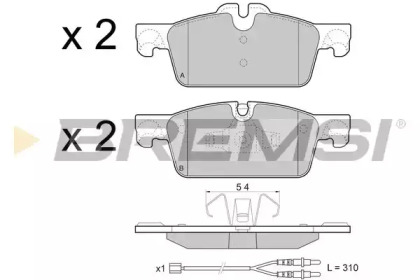 Комплект тормозных колодок BREMSI BP3464