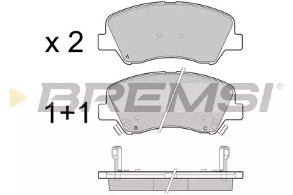 Комплект тормозных колодок BREMSI BP3470