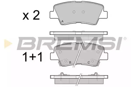 Комплект тормозных колодок BREMSI BP3471