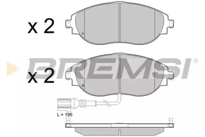 Комплект тормозных колодок BREMSI BP3474