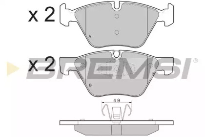 Комплект тормозных колодок BREMSI BP3479