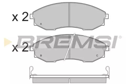 Комплект тормозных колодок BREMSI BP3480