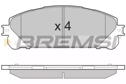 Комплект тормозных колодок BREMSI BP3481