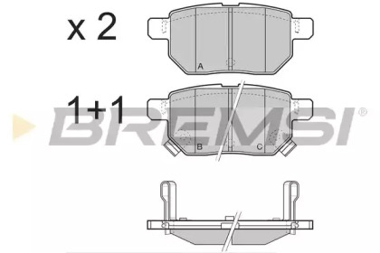 Комплект тормозных колодок BREMSI BP3485