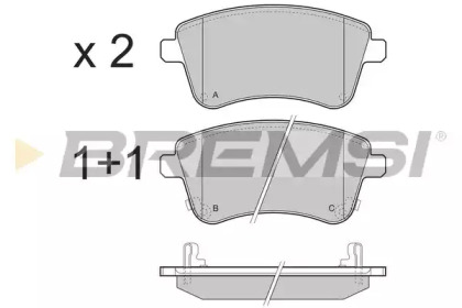 Комплект тормозных колодок BREMSI BP3486