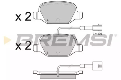 Комплект тормозных колодок BREMSI BP3489