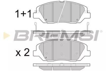 Комплект тормозных колодок BREMSI BP3492