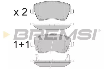 Комплект тормозных колодок BREMSI BP3495