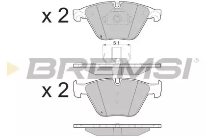 Комплект тормозных колодок BREMSI BP3500