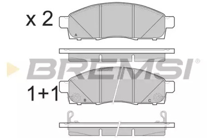 Комплект тормозных колодок BREMSI BP3501