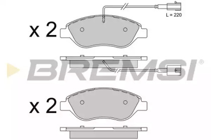 Комплект тормозных колодок BREMSI BP3507