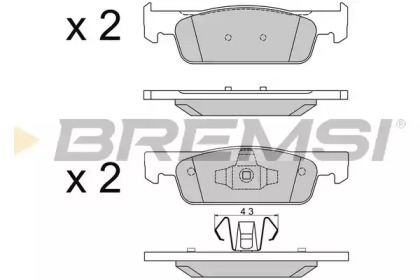 Комплект тормозных колодок BREMSI BP3512