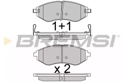 Комплект тормозных колодок BREMSI BP3514