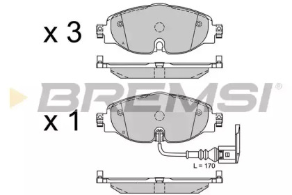 Комплект тормозных колодок BREMSI BP3516