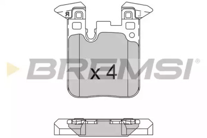 Комплект тормозных колодок BREMSI BP3521