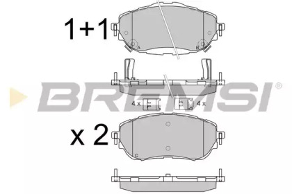 Комплект тормозных колодок BREMSI BP3537