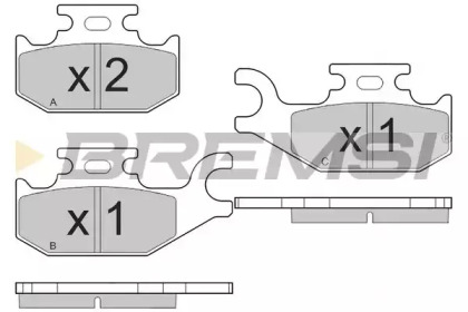 Комплект тормозных колодок BREMSI BP3541