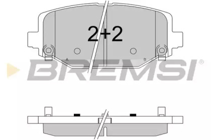 Комплект тормозных колодок BREMSI BP3544