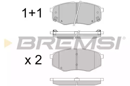 Комплект тормозных колодок BREMSI BP3547