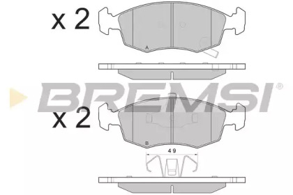 Комплект тормозных колодок BREMSI BP3553