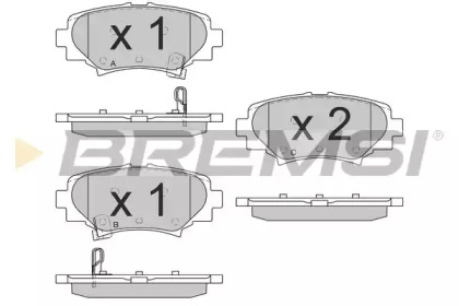 Комплект тормозных колодок BREMSI BP3557