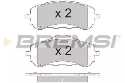 Комплект тормозных колодок BREMSI BP3560