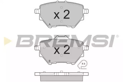 Комплект тормозных колодок BREMSI BP3561