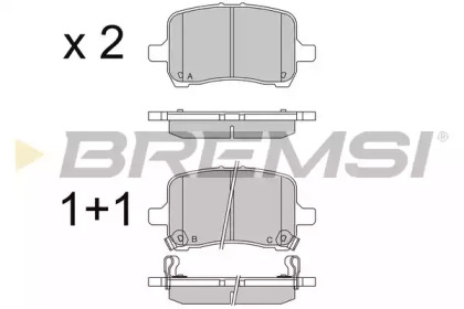 Комплект тормозных колодок BREMSI BP3566