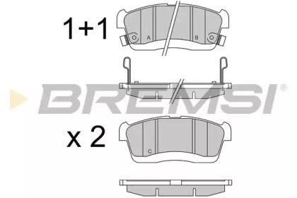 Комплект тормозных колодок BREMSI BP3575