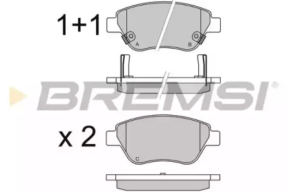 Комплект тормозных колодок BREMSI BP3577