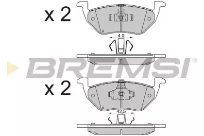 Комплект тормозных колодок BREMSI BP3587