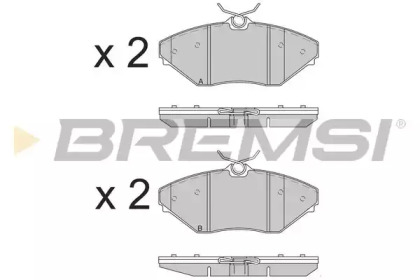 Комплект тормозных колодок BREMSI BP3588