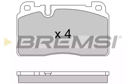 Комплект тормозных колодок BREMSI BP3592