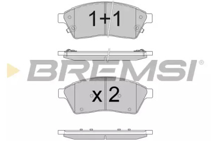 Комплект тормозных колодок BREMSI BP3595