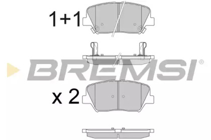 Комплект тормозных колодок BREMSI BP3596