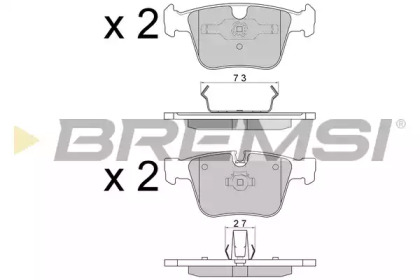 Комплект тормозных колодок BREMSI BP3610